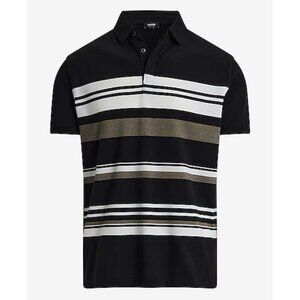 Express Men's Multi Striped Perfect Pima Cotton Pique Polo Size M Tall - NWT $64